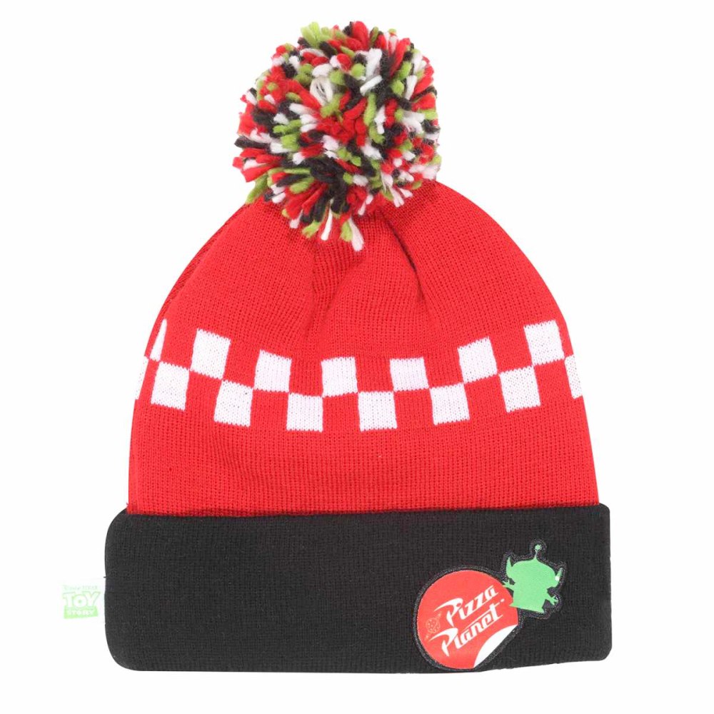 Disney Toy Story - Pizza Planet Pompon Bonnet - Rouge/Noir